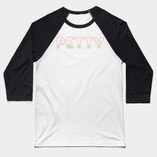 Petty Classic Video Game Graphic Lime Peach Gradient Baseball T-Shirt